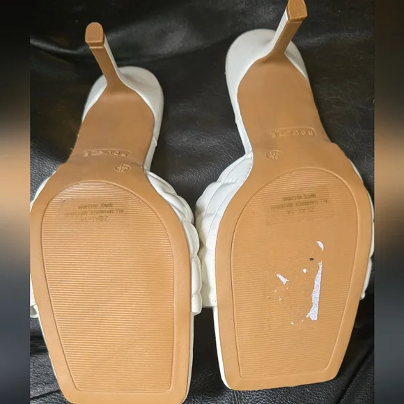 Rouge Helium White Quilted Women's Kitten Keels Sz8.5 NEW - Picture 4 of 8